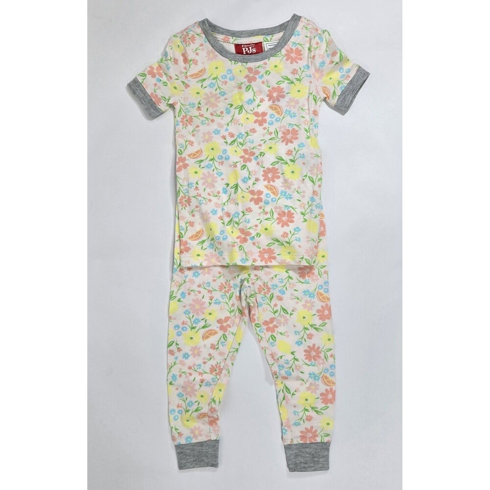 Macy's Family PJs Baby Girl Size 18 Months Floral 2 Piece Pajamas NWT